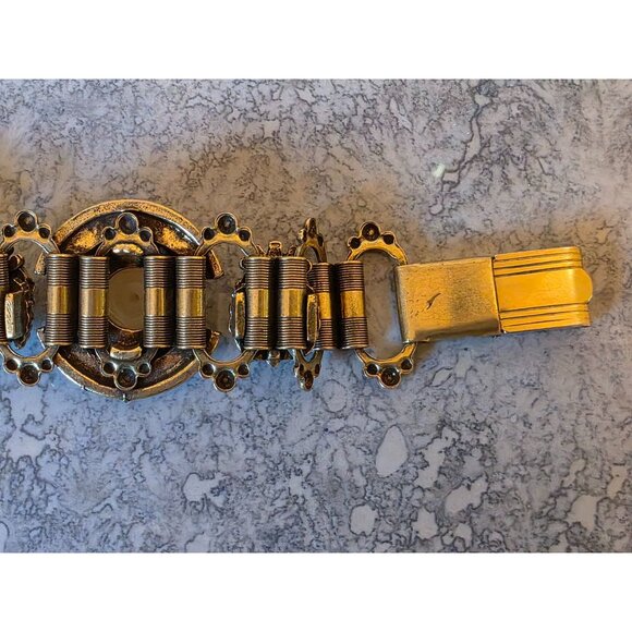 Antique Book Chain Bracelet With Faux Pearl Accents - Picture 5 of 7